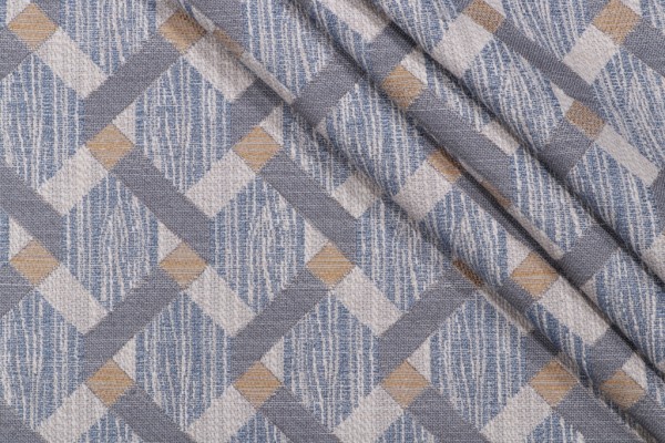Hamilton Locklear Woven Upholstery Fabric in Blue 