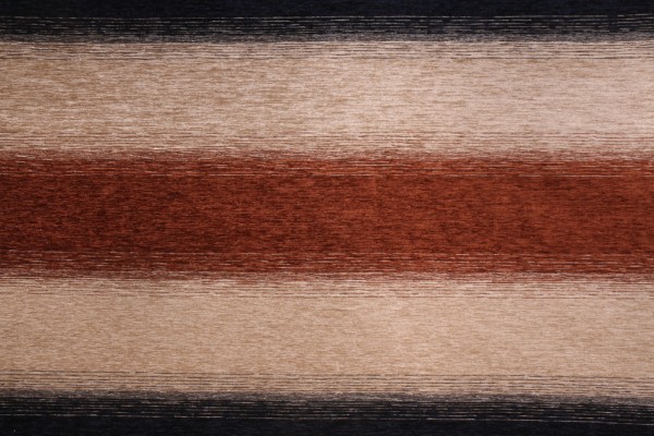 Robert Allen Nadu RR BK Chenille Stripe Upholstery Fabric in Cognac
