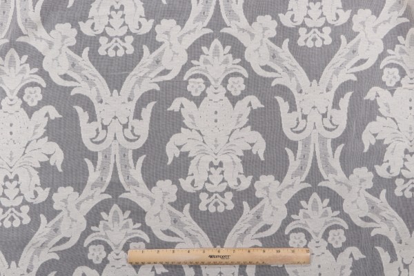 Scalamandre Val De Velo Sheer Lace Drapery Fabric in Natural