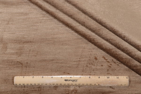 Scalamandre Guinevere Velvet Upholstery Fabric in Caramel