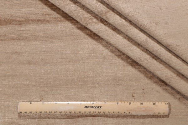 Scalamandre Guinevere Velvet Upholstery Fabric in Caramel