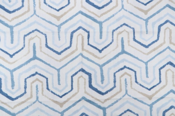 1 Yard Richloom Athens Printed Cotton Drapery Fabric in Bluestone