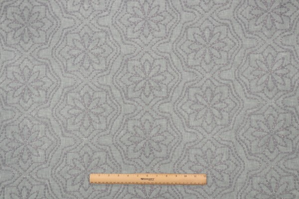 Valiant Fabrics Alpine Embroidered Drapery Fabric in Spa