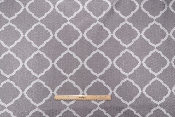 Richloom Capricorn Embroidered Drapery Fabric in Pewter