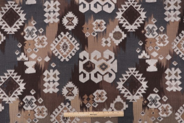 Anselmo Woven Upholstery Fabric in Smoke