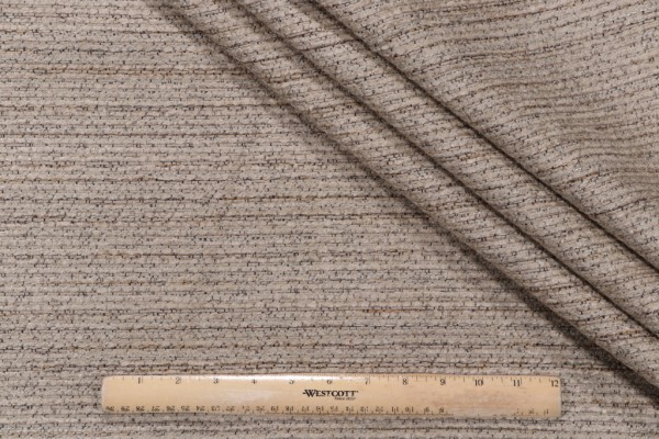 Sisal Woven Chenille Upholstery Fabric in Flax