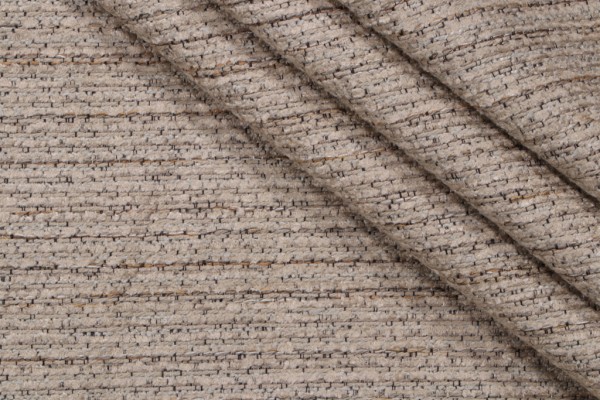 Sisal Woven Chenille Upholstery Fabric in Flax
