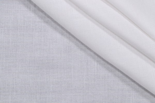 Sunbrella Mist Sheer Drapery Weight Solution Dyed Acrylic Outdoor Fabric in Snow