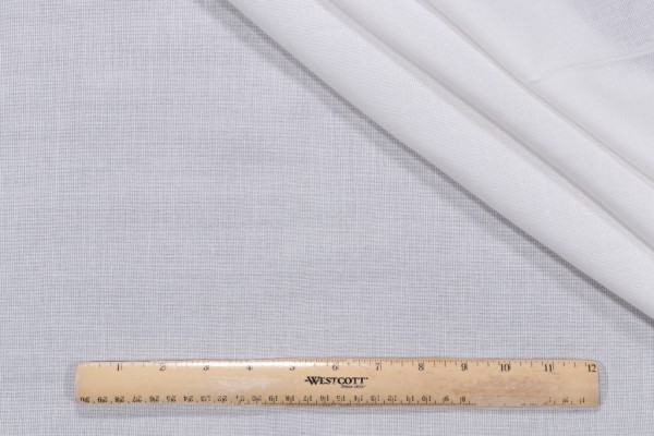 Sunbrella Mist Sheer Drapery Weight Solution Dyed Acrylic Outdoor Fabric in Snow
