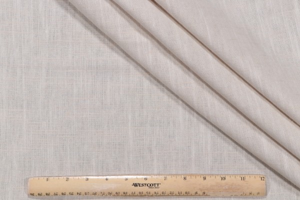 Covington Jefferson Linen Woven Drapery Fabric in Stonewash