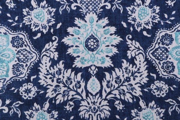 Magnolia Home Belmont Printed Cotton Drapery Fabric in Harbor 