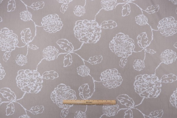 Sample of Magnolia Home Adele Printed Cotton Drapery Fabric in Linen 