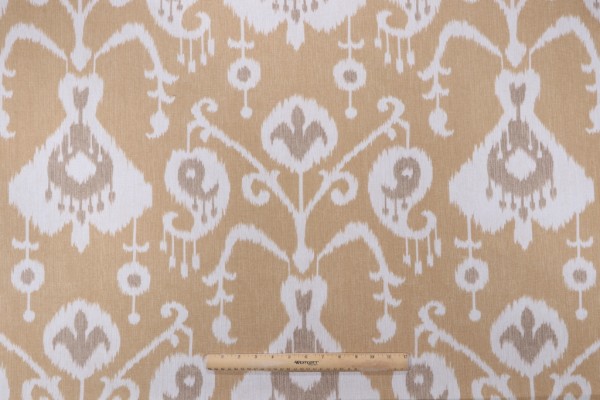 Magnolia Home Java Printed Cotton Drapery Fabric in Barley 