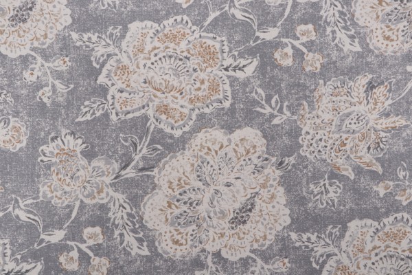 Magnolia Home Seabrook Printed Cotton Drapery Fabric in Metal 