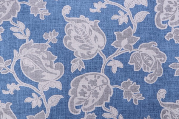 Magnolia Home Arabella Printed Cotton Drapery Fabric in Yacht 