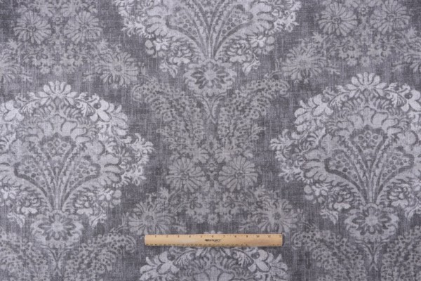Magnolia Home Hamilton Printed Cotton Drapery Fabric in Grey 