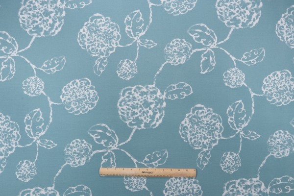 Magnolia Home Melbourne Printed Polyester Outdoor Fabric in Ocean 