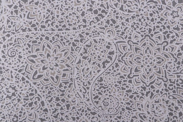 Magnolia Home Stella Printed Cotton Drapery Fabric in Pewter 