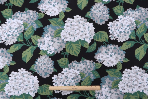 Sample of Magnolia Home Summerwind Printed Cotton Drapery Fabric in Tuxedo 