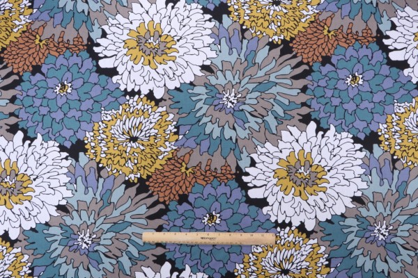 Sample of Magnolia Home Vincent Printed Cotton Drapery Fabric in Provence 