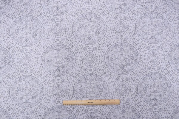 Magnolia Home Marrakesh Printed Cotton Drapery Fabric in Porcelain 