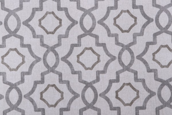 Magnolia Home Talbot Printed Cotton Drapery Fabric in Metal 