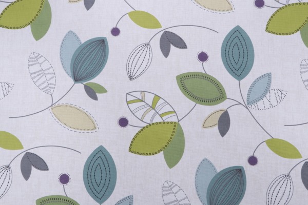 Magnolia Home Calder Printed Cotton Drapery Fabric in Jewel 