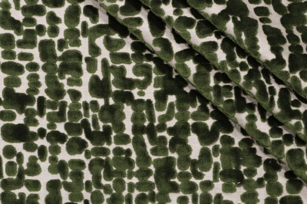 Hamilton Asher Velvet Upholstery Fabric in Emerald 