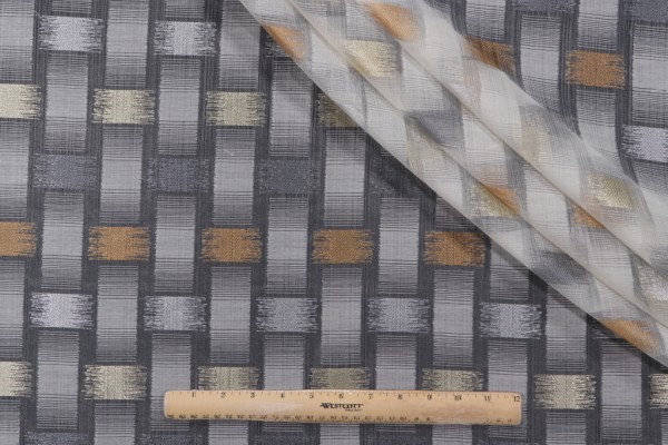 Ray Of Light Sheer Drapery Fabric in Bling