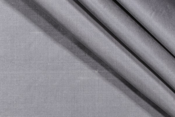 Solid Woven Backed Silk Decorator Fabric in Flint