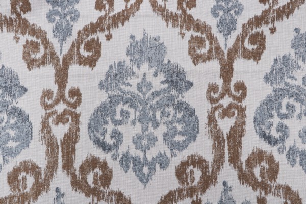 Elizabeth Damask Upholstery Fabric in Delft 