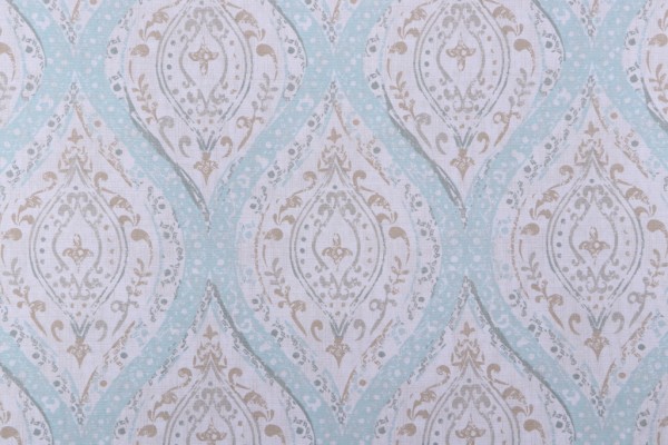 Magnolia Home Ariana Printed Cotton Drapery Fabric in Spa