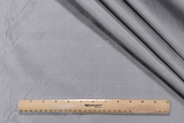 Solid Woven Backed Silk Decorator Fabric in Flint