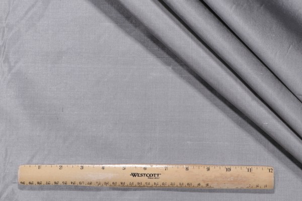 Solid Woven Backed Silk Decorator Fabric in Flint