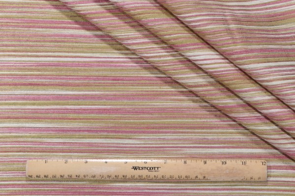 Stripe Woven Decorator Fabric in Spring