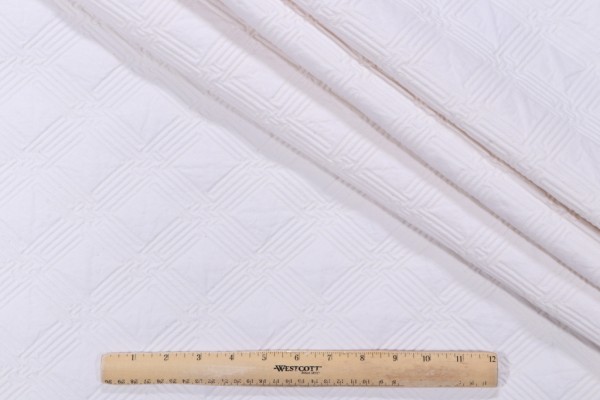 Noel Matelasse Upholstery Fabric in Angora
