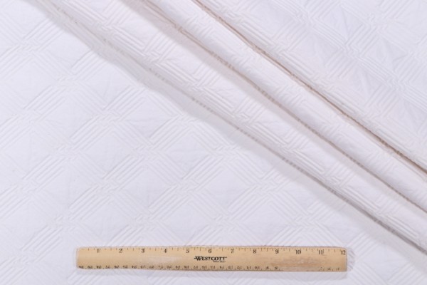 Noel Matelasse Upholstery Fabric in Angora