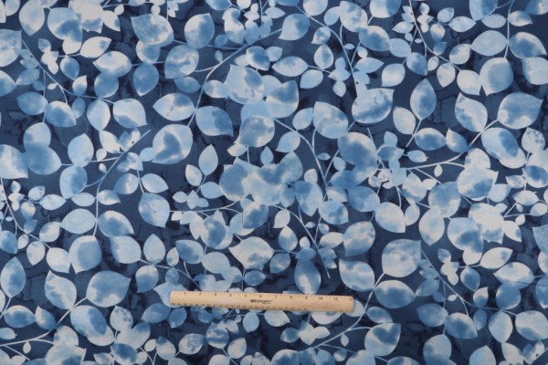 Studio NYC Silva Printed Cotton Twill Drapery Fabric in Lapis 