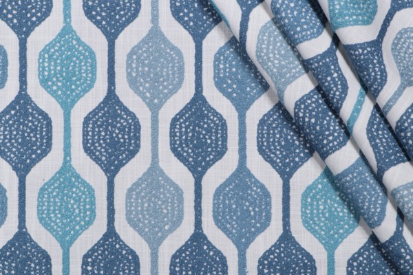 PK Lifestyles Handywork Embroidered Drapery Fabric in Baltic 