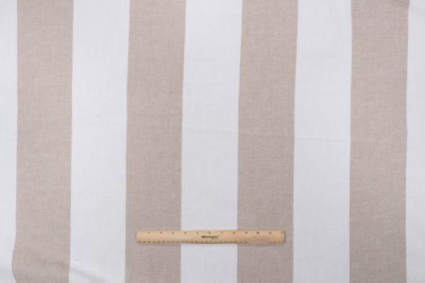 Sample of Waverly Sarona Stripe Woven Decorator Fabric in Twine 