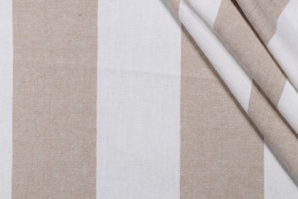 Sample of Waverly Sarona Stripe Woven Decorator Fabric in Twine 