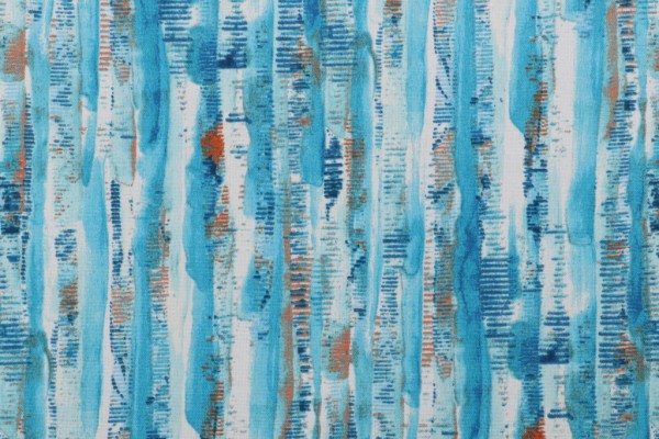 PK Lifestyles Drifting Printed Polyester Outdoor Fabric in Caribbean 