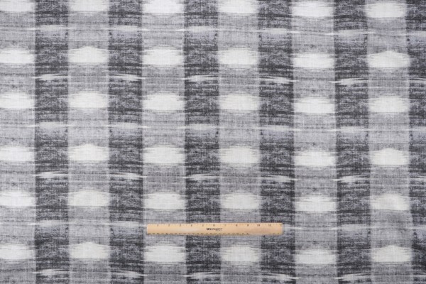 Click for PK Lifestyles Sashika Plaid Printed Linen Blend Drapery Fabric in Cinder  PK Lifestyles Sashika Plaid Printed Linen Blend Drapery Fabric in Cinder