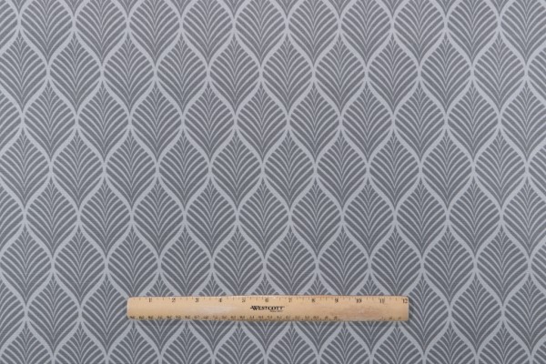 Sample of Richloom Fenbrook Printed Polyester Outdoor Fabric in Pebble 