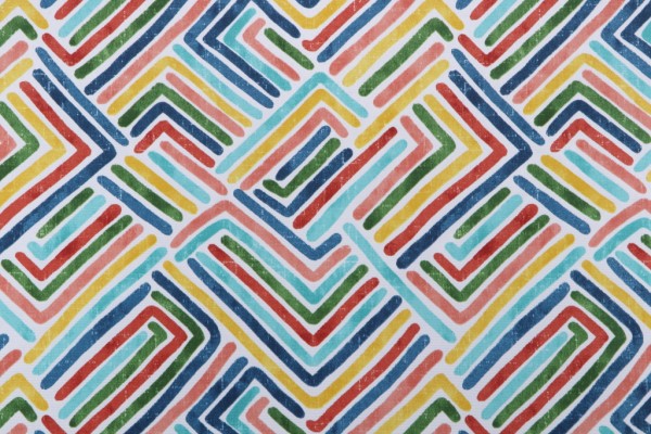 Sample of Richloom Estie Printed Polyester Outdoor Fabric in Multi 