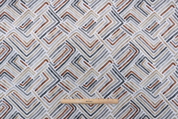 Richloom Estie Printed Polyester Outdoor Fabric in Rattan 