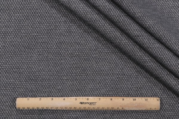 Sunbrella Tailored Woven Solution Dyed Acrylic Chenille Outdoor Fabric in Smoke 