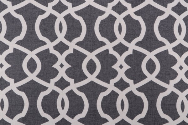 Magnolia Home Trellis Printed Cotton Drapery Fabric in Granite 