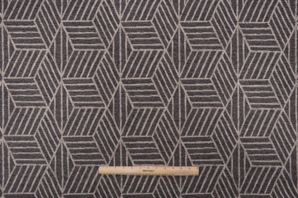 Conviction Woven Upholstery Fabric in Onyx 