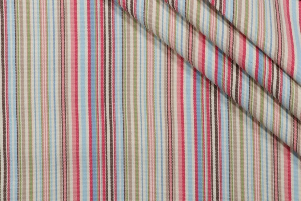 Stripe Woven Decorator Fabric in Meadow 